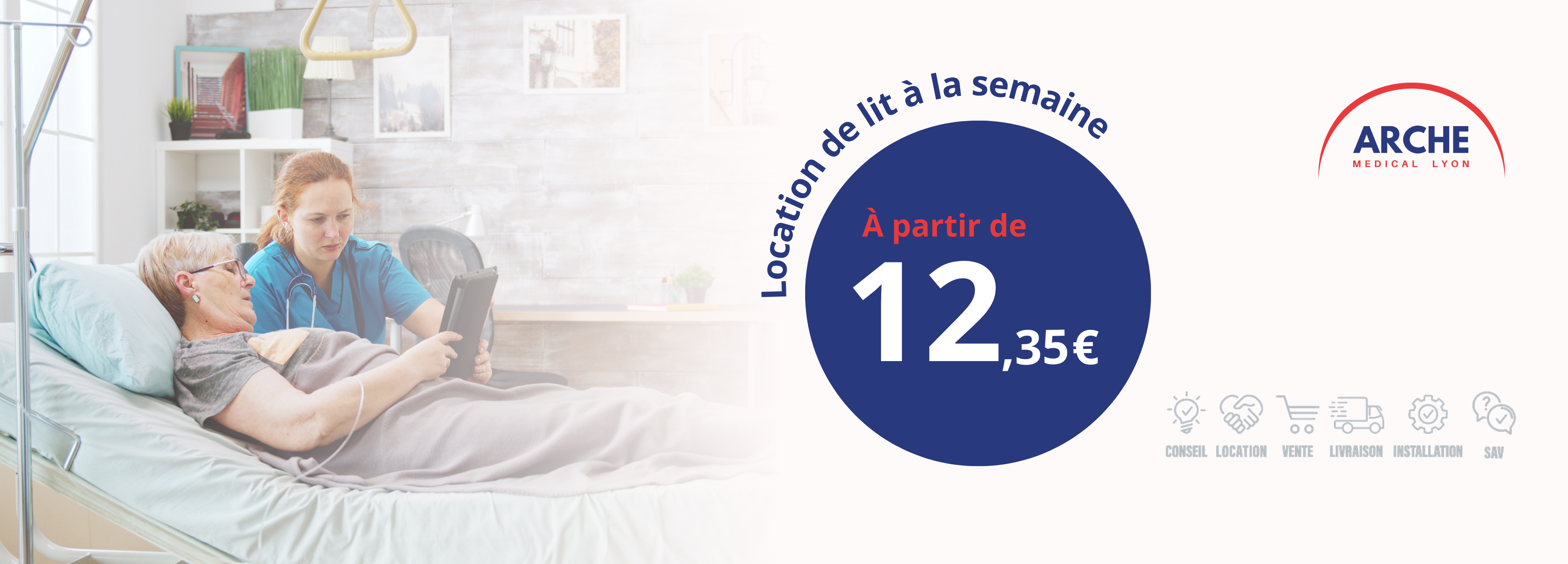 Prix de location d'un lit a la semaine à partir de 12,35€